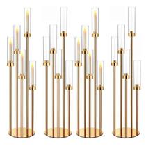 Candelabro MEISHAONV Gold 108 cm de 5 braços com abajur de acrílico