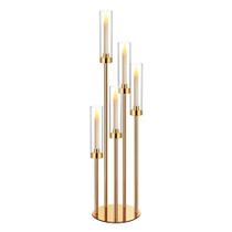 Candelabro MEISHAONV Gold Metal de 5 braços 48-88 cm com abajur de acrílico Candelabro MEISHAONV Gold Metal de 5 braços 48-88 cm com abajur de acrílico