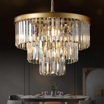 Candelabro MERINEA 20" Gold Crystal 3 camadas e 7 luzes