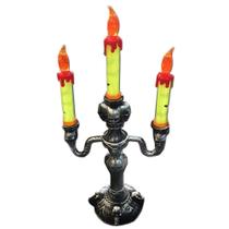 Candelabro Noites Do Terror Halloween Luz Bruxas 35Cm - Cromus Halloween