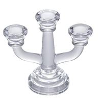 Candelabro Sofisticado Castiçal de Vidro Para 3 Velas 14x7x13cm - WARI Candelabro Sofisticado Castiçal de Vidro Para 3 Velas 14x7x13cm - WARI