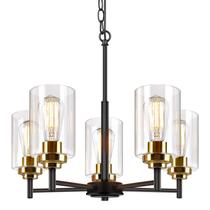 Candelabro Sucolite 19,8", casa de fazenda moderna de 5 luzes
