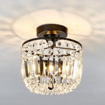 Candelabro YYJLX Small Crystal 2 Lights Modern Semi Flush