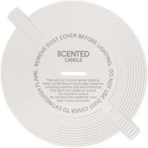 Candle Dust Covers CandMak 48 unidades impressas em branco fosco Candle Dust Covers CandMak 48 unidades impressas em branco fosco