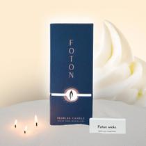 Candle Foton Pearled 18 Oz com aroma de baunilha não tóxico 120H