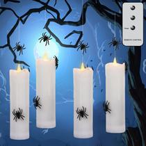 Candle KunsWenn Halloween Floating Flameless com controle remoto, pacote com 4 Candle KunsWenn Halloween Floating Flameless com controle remoto, pacote com 4