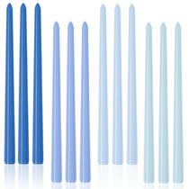 Candle LPUSA, 30 cm, gradiente azul, sem perfume, sem fumaça, conjunto 12