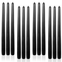 Candle LPUSA Black Taper, 30 cm, sem perfume, conjunto sem gotejamento, 12 Candle LPUSA Black Taper, 30 cm, sem perfume, conjunto sem gotejamento, 12