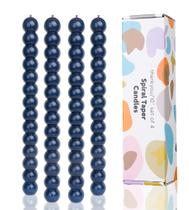 Candle LPUSA Navy Spiral Taper 10", conjunto sem gotejamento, 4