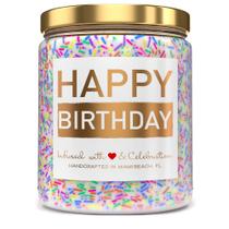 Candle Mint Sugar Happy Birthday, aroma de bolo de baunilha, 250 ml