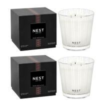 Candle NEST New York Rose Noir & Oud 3-Wick, 625 ml, pacote com 2