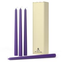 Candle Pickood, roxo, sem gotejamento, de 25 cm, sem perfume, conjunto de 4