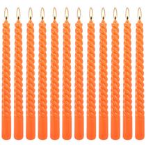 Candle Taper Candle WPONSZU Spiral de 10 polegadas laranja, pacote com 12