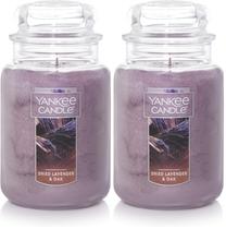 Candle Yankee Candle, lavanda seca e carvalho, 624 ml, pacote 2