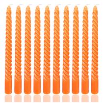 Candle Zaneglistar 10" Orange Spiral Taper, pacote com 10