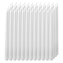 Candlesee, pacote com 48 velas brancas, cônicas de 25 cm, sem perfume Candlesee, pacote com 48 velas brancas, cônicas de 25 cm, sem perfume