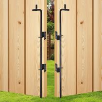 Cane Bolt Heavy Duty Gate Drop Rod 91 cm, aço preto, pacote com 2 unidades