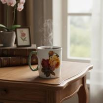 Caneca 120ml alça prática dec.flores Caneca 120ml alça prática dec.flores
