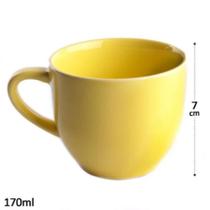 Caneca 170ml de Porcelana Amarela Caneca 170ml de Porcelana Amarela