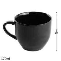 Caneca 170ml de Porcelana Preto