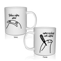 Caneca 300 Ml Policarbonato Branca Namorados Flork Calma
