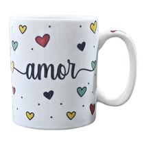 Caneca 300ml - AMOR - Porcelana Decorada