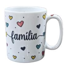 Caneca 300ml - FAMÍLIA - Porcelana Decorada