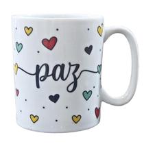 Caneca 300ml - PAZ - Porcelana Decorada