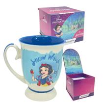 Caneca 300mL Princesas Royal Disney Original - Zona Criativa - Em Cerâmica Com Embalagem Premium Xícara Café Chá
