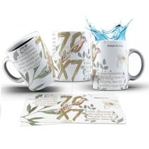 Caneca 325ml 70X7 Mateus 18.21-22 Senhor quantas vezes