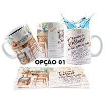 Caneca 325ml Aquarela Dia Dos Professores Obrigada
