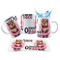 Caneca 325ml Capivara Eu sou um doce o deboche vem de brinde