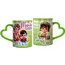Caneca 325ml Coração Chaves Mamãe querida meu coração por ti bate