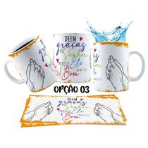 Caneca 325ml Deem graças ao Senhor porque ele é bom Salmos