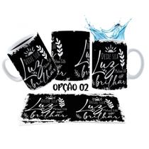 Caneca 325ml Deixe sua luz brilhar Mateus 5:16 Cristã