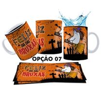 Caneca 325ml Dia das Bruxas Halloween Café Ou Travessuras