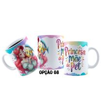 Caneca 325ml Dia das mães de pet Princesas Jasmine Ariel