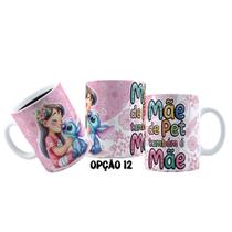 Caneca 325ml Dia das mães de pet Princesas Jasmine Ariel