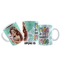 Caneca 325ml Dia das mães de pet Princesas Jasmine Ariel