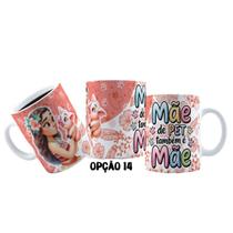Caneca 325ml Dia das mães de pet Princesas Jasmine Ariel