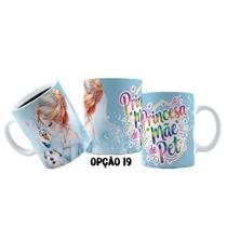 Caneca 325ml Dia das mães de pet Princesas Jasmine Ariel