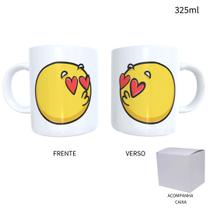 Caneca 325ml Dia Dos Namorados Emoji Apaixonado