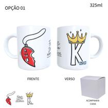 Caneca 325ml Dia Dos Namorados King Ou Queen Caneca 325ml Dia Dos Namorados King Ou Queen