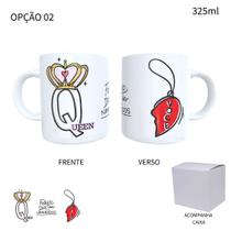 Caneca 325ml Dia Dos Namorados King Ou Queen Caneca 325ml Dia Dos Namorados King Ou Queen