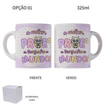 Caneca 325ml Dia Dos Professores Prof Geografia Corujinhas