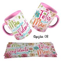 Caneca 325ml Dias das mães florir seu amor é o abraço