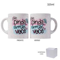 Caneca 325ml Dinda Amo Você Com Caixa Caneca 325ml Dinda Amo Você Com Caixa