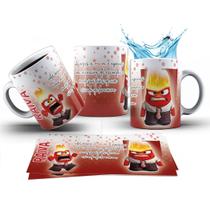 Caneca 325ml Divertidamente 2 Mood do Dia Ansiedade Tristeza