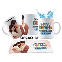 Caneca 325ml Dorama Dorameira Currículo da Dorameira K-Drama Caneca 325ml Dorama Dorameira Currículo da Dorameira K-Drama