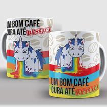 Caneca 325Ml Engraçada Um Bom Café Cura Até Ressaca